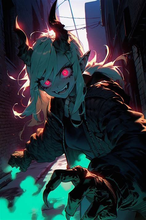 Download wallpaper 1792x2688 monster, vampire, fangs, horns, claws ...