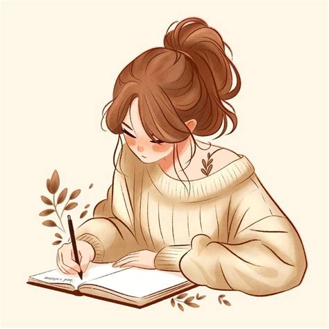 Writing … . 🏻 | Girly art illustrations, Cute sketches, Cute drawings