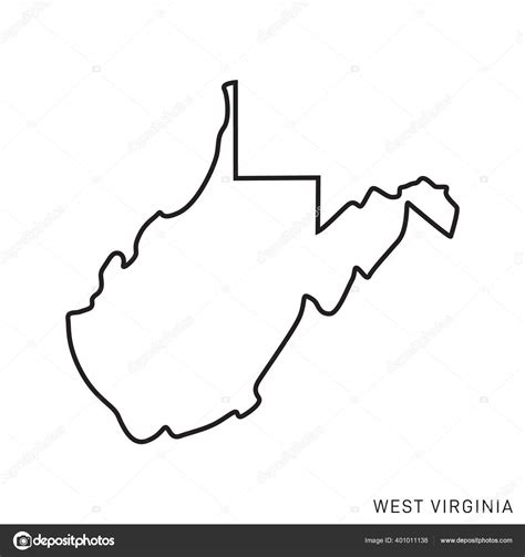 Printable Outline Of West Virginia