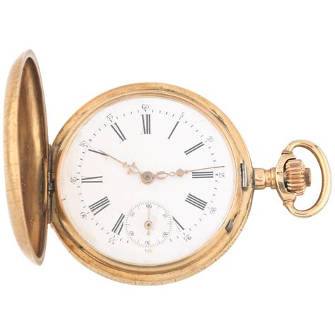 Antique 14 Karat Gold Hamilton Watch Co. Full Hunter Pocket Watch For ...