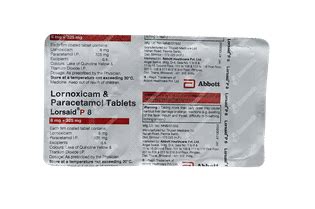 Lorsaid P 8/325 MG | Order Lorsaid P 8/325 MG Tablet Online at Truemeds