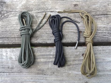 Dark Brown Boot Laces 4mm 550 Paracord *guaranteed for Life* Steel Tip ...