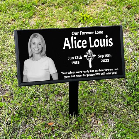 Amazon.com : ODB Personalized Tombstones for Graves with Photo Name ...