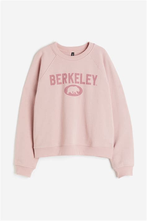 Printed Sweatshirt - Light pink/Berkeley University - Ladies | H&M US