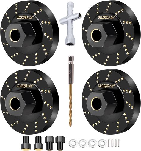 Amazon.com: HobbyPark Brass Wheel Weights Spacers Extended Wheel Hex Hubs Offset for TRX4M ...