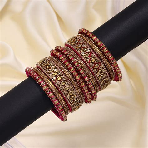 Rani Color Thread Bangle Set: 2.8 – Eindiawholesale