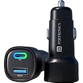 Portronics 51W Car Power 16 Fast Car Charger with Dual Output, 51 Watts ...