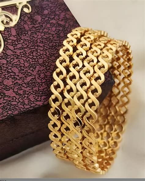 Jewels Kafe Gold Plated Bangle Set (Pack of 4)