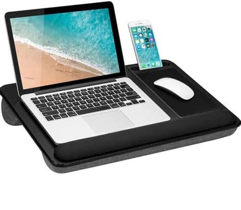 Tukzer Lap Desk Fits up to 17-Inch Laptop Angled Pillow Cushion with ...