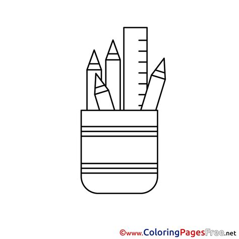 Picture of School Stationery Coloring Pages 的图像结果