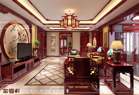 从仿古客厅设计图看客厅的装修风水_紫云轩中式设计装饰机构