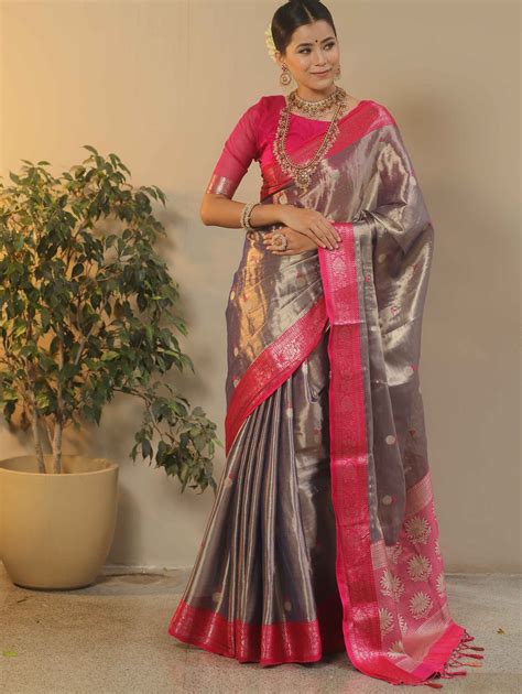 Buy Tissue Sarees Online at Best Price | Banarasee