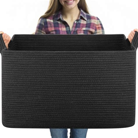 Amazon.com: OIASKET 95L Extra Large Blanket Basket, 24" x 16.9" x 14.2 ...