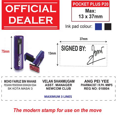 COLOP | POCKET STAMP 20 | DOCTOR STAMP | COP NAMA COP NURSE 医护人员 / 名字印章 CHOP SCHOOL SET | Lazada