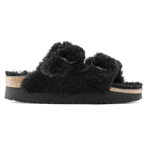 Arizona Big Buckle Shearling Shearling Teddy Black | BIRKENSTOCK
