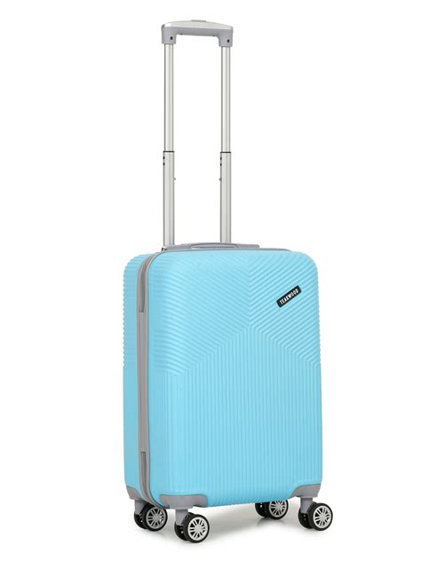 Crown Textured Cabin Hard Trolley Bag – Teakwood Leathers