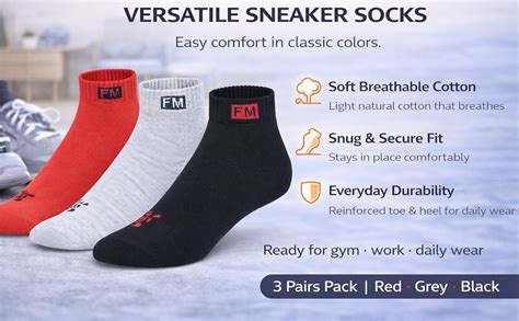 Fitness Mantra® Athletic Special Design Sneaker Length Socks |Free Size ...