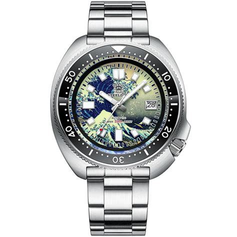 Steeldive SD1970 Great Wave Turtle Diver - Black – DREAM WATCHES