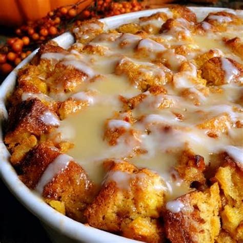 Pumpkin Bread Pudding with Apple Cider Butter Sauce - What To Cook