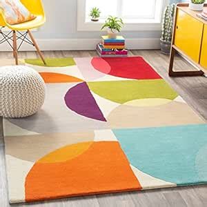 Buy OZONE CARPET Handmade Tuftted Geometric Woollen Carpet Rug for ...