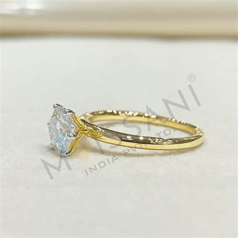 Moissanite Single Solitaire Ring - LR00298-moissani.in
