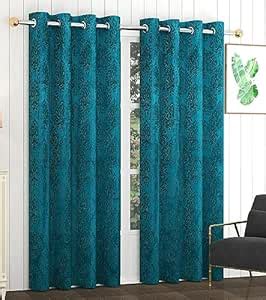 Buy FRESH FROM LOOM Supreme Embossed Paisley Opaque Curtains For Home 8 ...