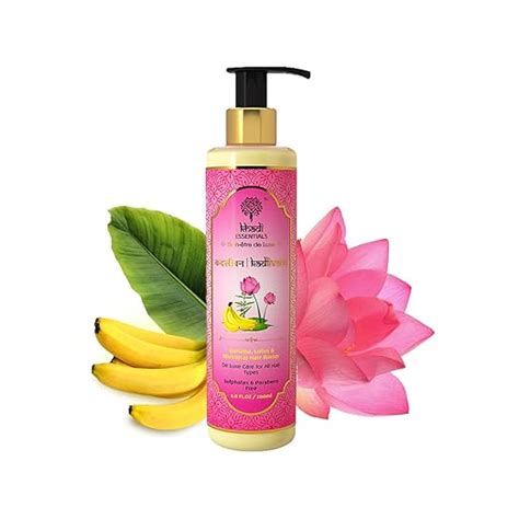 Buy Khadi Essentials Banana Bhringraj Hair Shampoo with Lotus, Aloe ...