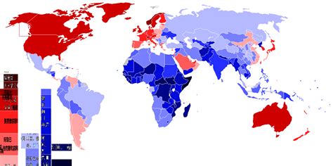 从世界人均GDP看世界各国发展水平