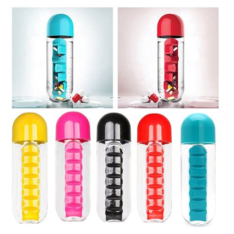 Portable Pill 7 Organizer Box Water Bottle – Promotional items supplier