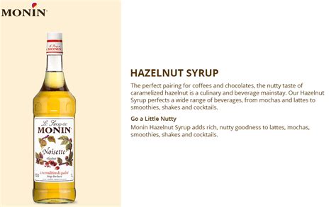 Monin Hazelnut Syrup, 1000 ml : Amazon.in: Grocery & Gourmet Foods