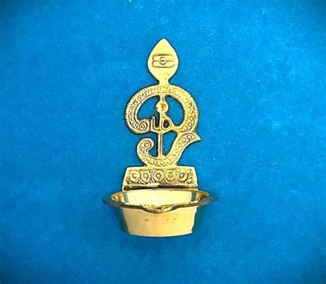 Buy Puyangam Brass Om Vel Vilakku | Murugan Diya - Tamil Om Brass Oil ...