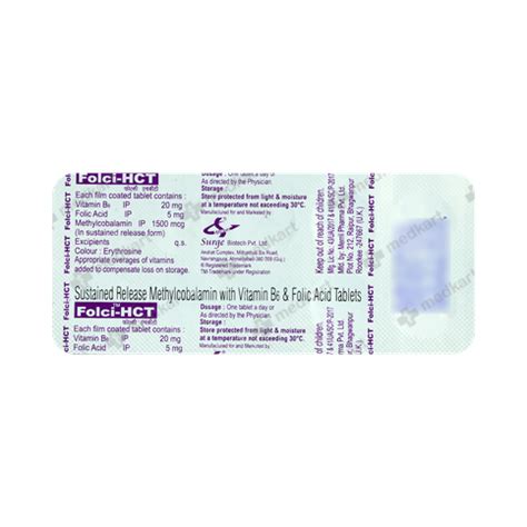 FOLCI HCT TABLET 10'S : View Price, Combination and Alternatives | Medkart