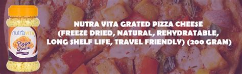 Nutra Vita Grated Pizza Cheese (Freeze Dried, Natural, Rehydratable ...