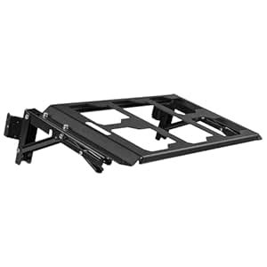 TRENDIVIBE Work Table Side Storage Foldable Portable Black Carbon Steel ...
