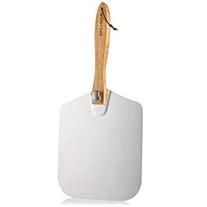 Buy Aluminum Pizza Peel with Foldable Wood Handle 12 Inch x 14 Inch ...