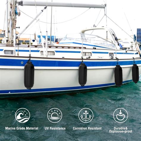 Boat Fenders Pack of 4 8.5 x 27 inches ，Ribbed | Ubuy India