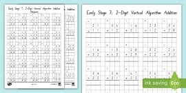 Image result for Addition Algorithm Worksheet