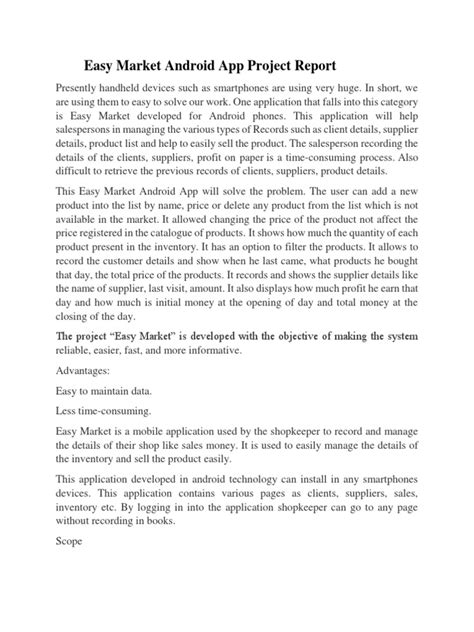 Image result for Android App Report Example