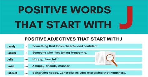 282 Positive Words that Start with J (Kind, Nice and Positive J Words ...