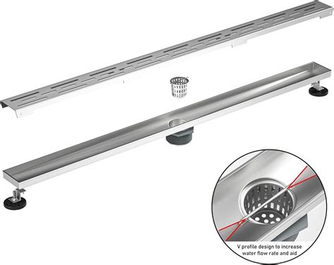 Bochni Linear Shower Drain 36 Brushed 304 Stainless Steel India | Ubuy