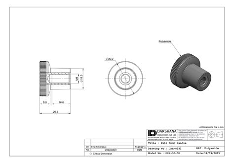 Polyamide Pull Knob - DPK-30-M8 – Universal Electronic Agencies India