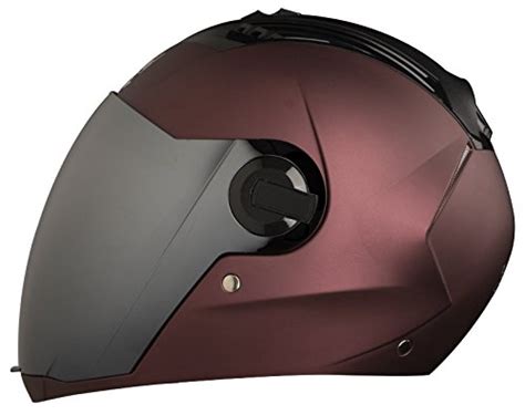 STEELBIRD Helmet SBA-2 MATT Maroon with Silver Visor Large 600 MM (ONE ...