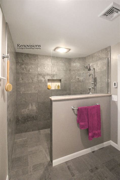 Bathroom shower ideas with half wall – Artofit