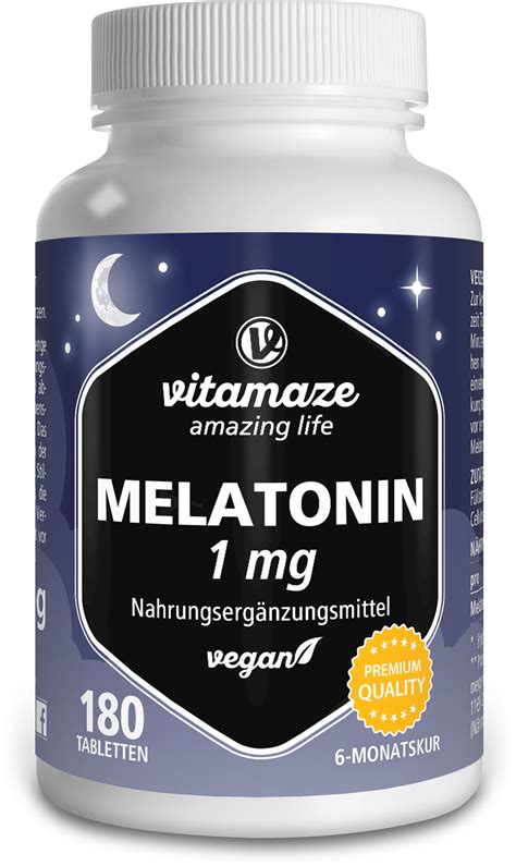 Melatonin 1 mg, 180 Tabletten - Vitamaze - VitalAbo