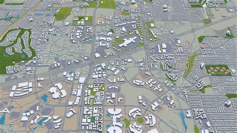 Plano, Texas USA 40km - 3D Model by 3dstudio