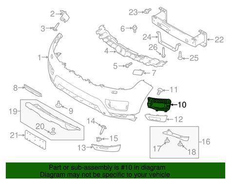 LR045034 - Bumper Grille 2014-2017 Land Rover Range Rover Sport | Land ...