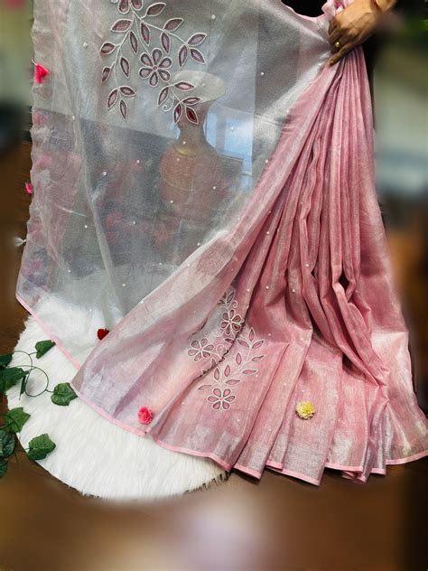 Pearl Millete ( Pure Tissue Linen Saree) – Monamaar