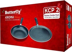 Butterfly Kroma KCP-2 Deluxe Induction Bottom Non-Stick Coated Cookware ...