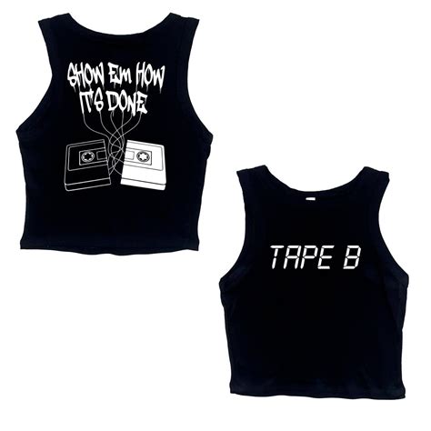 Tape B Cropped Tank Top | Tape B Edm Music Festival Merch - Etsy