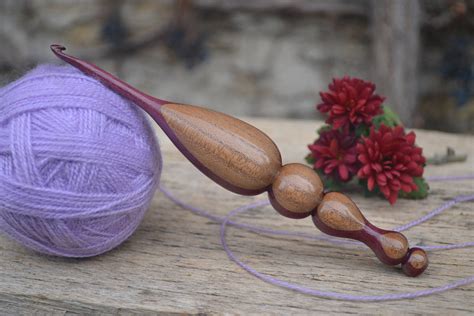 LETTOworkshop Wooden Ergonomic Crochet Hook Hand turned